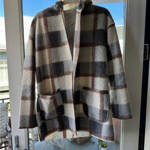 Cozy Checkered Hooded Jacket